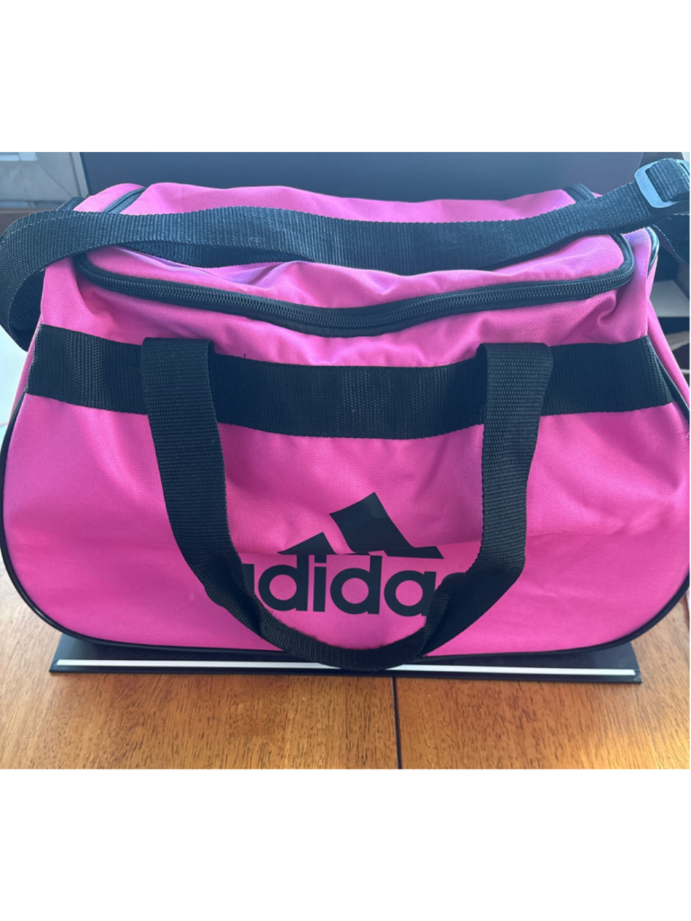 Women's Adidas Pink and Black Travel Duffel Bag, One Size